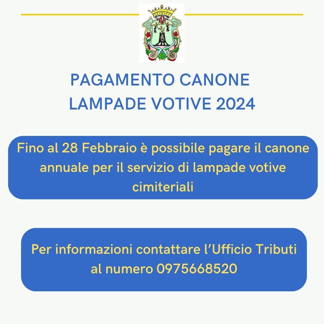 Avviso: pagamento canone lampade votive
